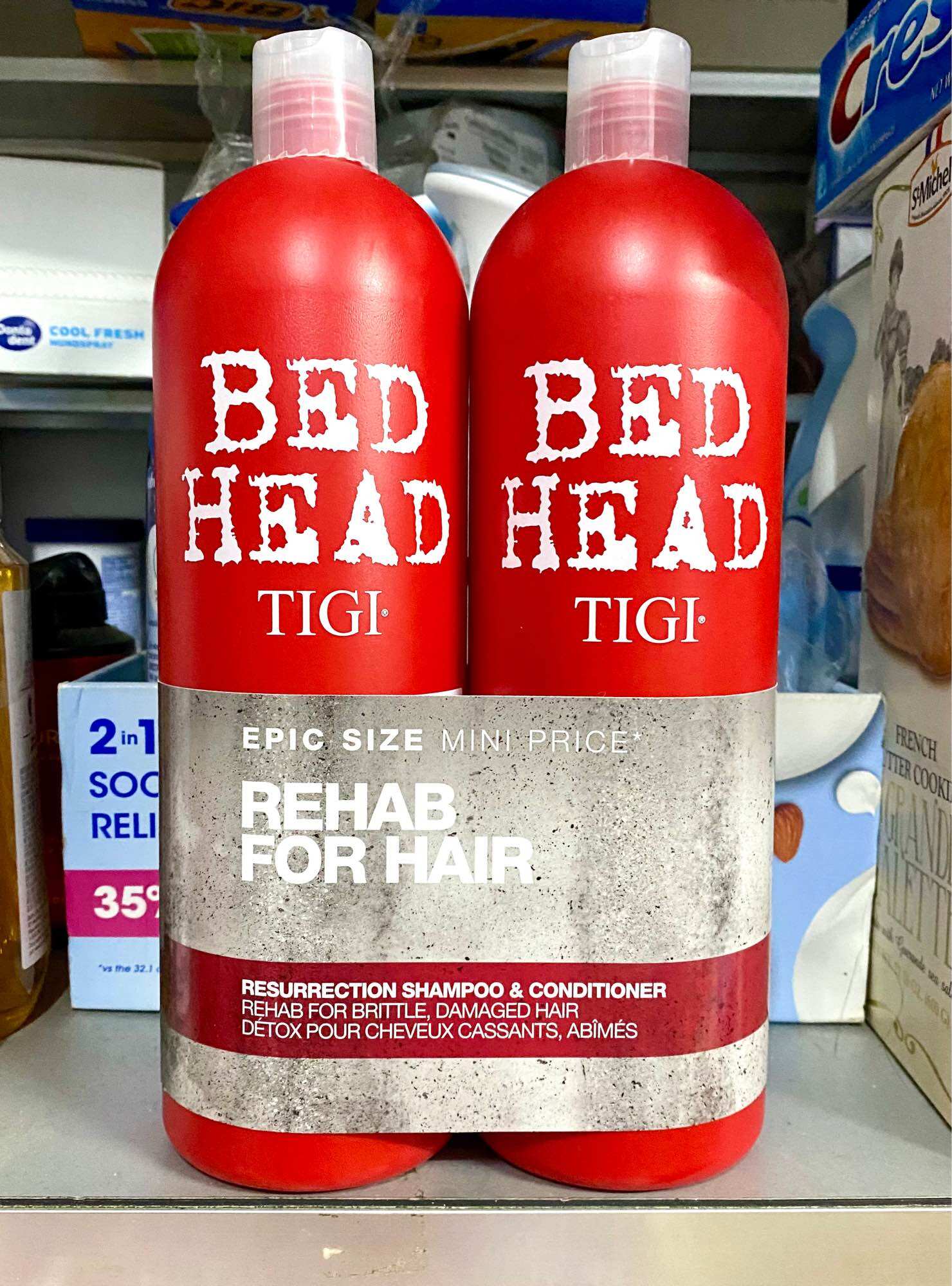 CẶP DẦU GỘI + XẢ TIGI ĐỎ HÀNG MỸ (gội 750ml+xả 750ml)