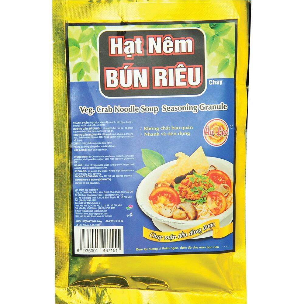 Hạt nêm bún riêu chay âu lạc 90g