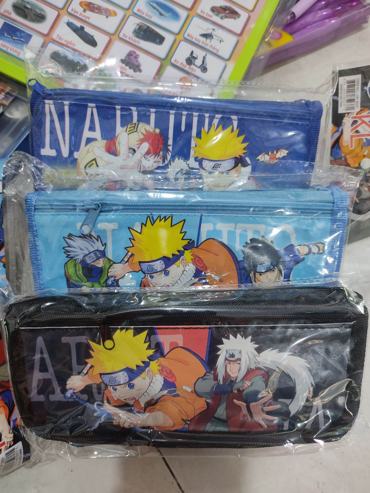 Hộp bút vải hình Naruto