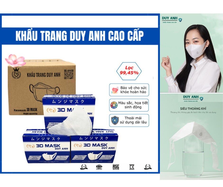 Lẻ 1 túi khẩu trang 3d duy anh