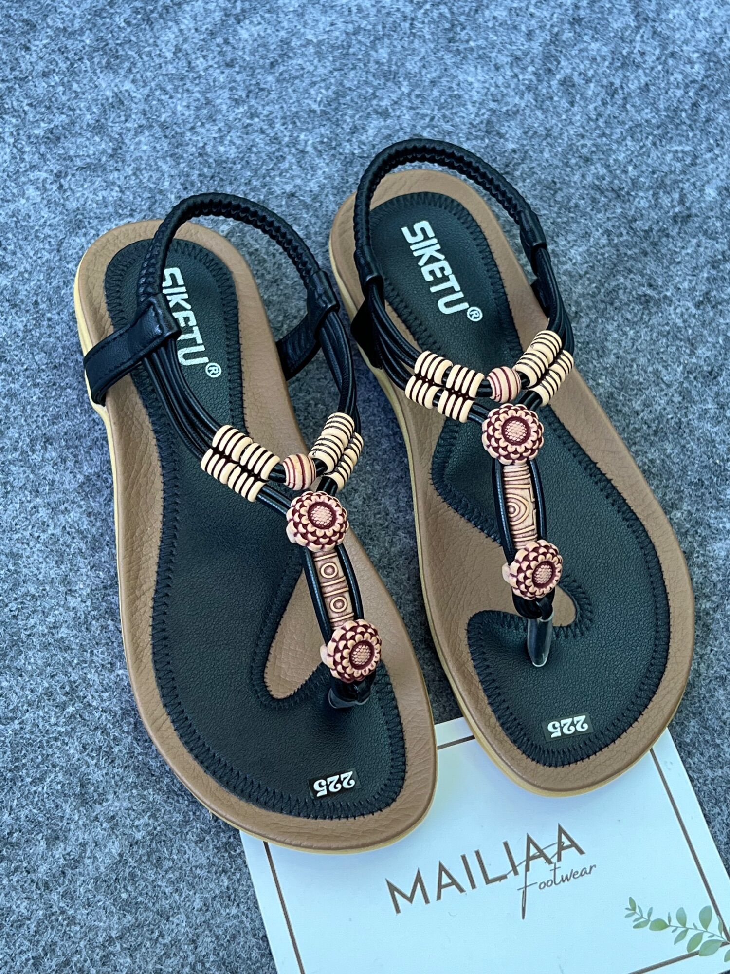 Sandal xỏ ngón MAILIAA quai thổ cẩm