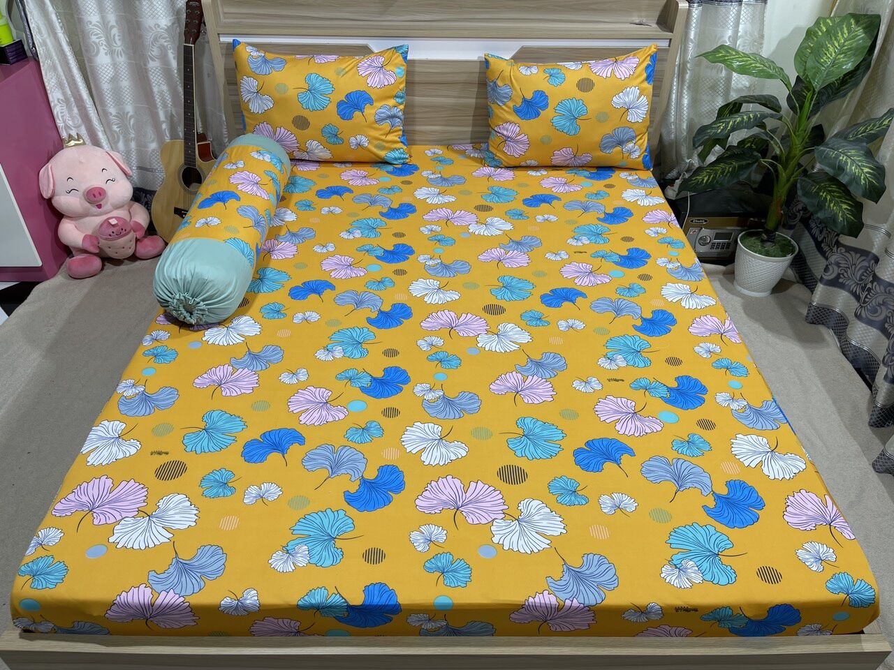 VẢI THUN IN 3D KHỔ 1m6 MAY DRA GỐI