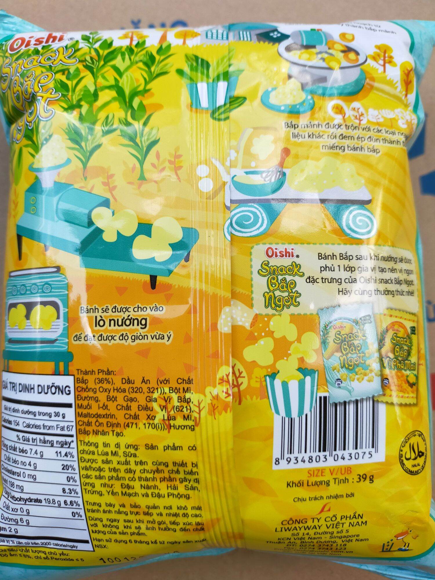 (combo 10 Gói ) Giá Sỉ SnacK Bắp Ngọt