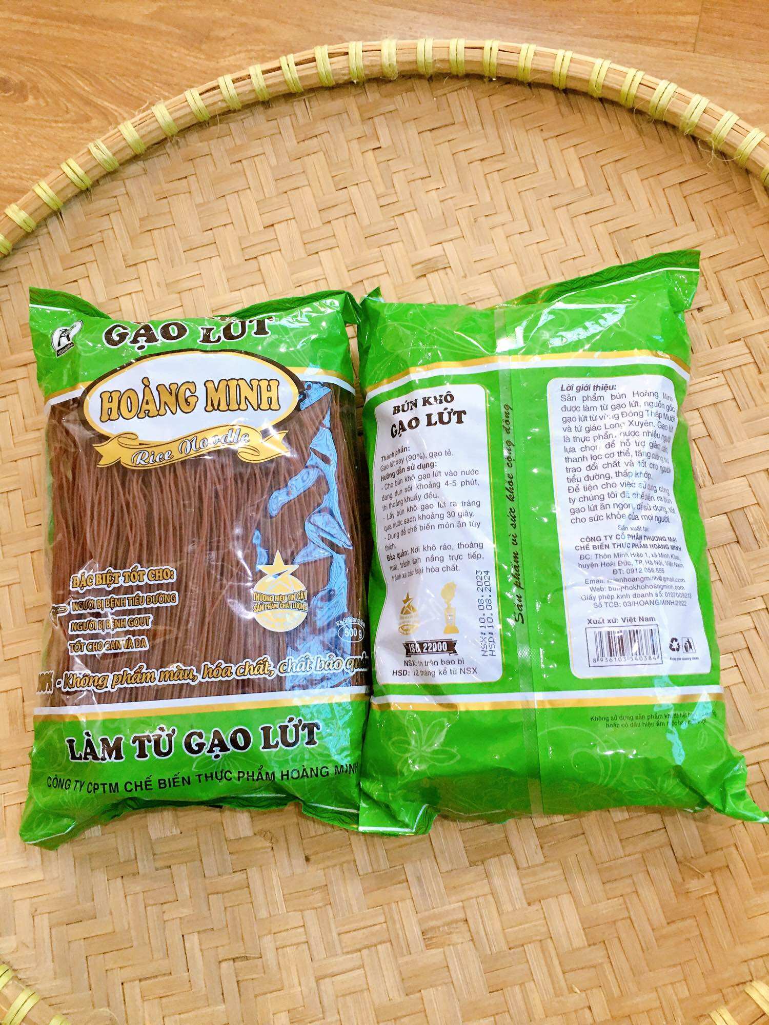 Bún gạo lứt Hoàng Minh gói 500g