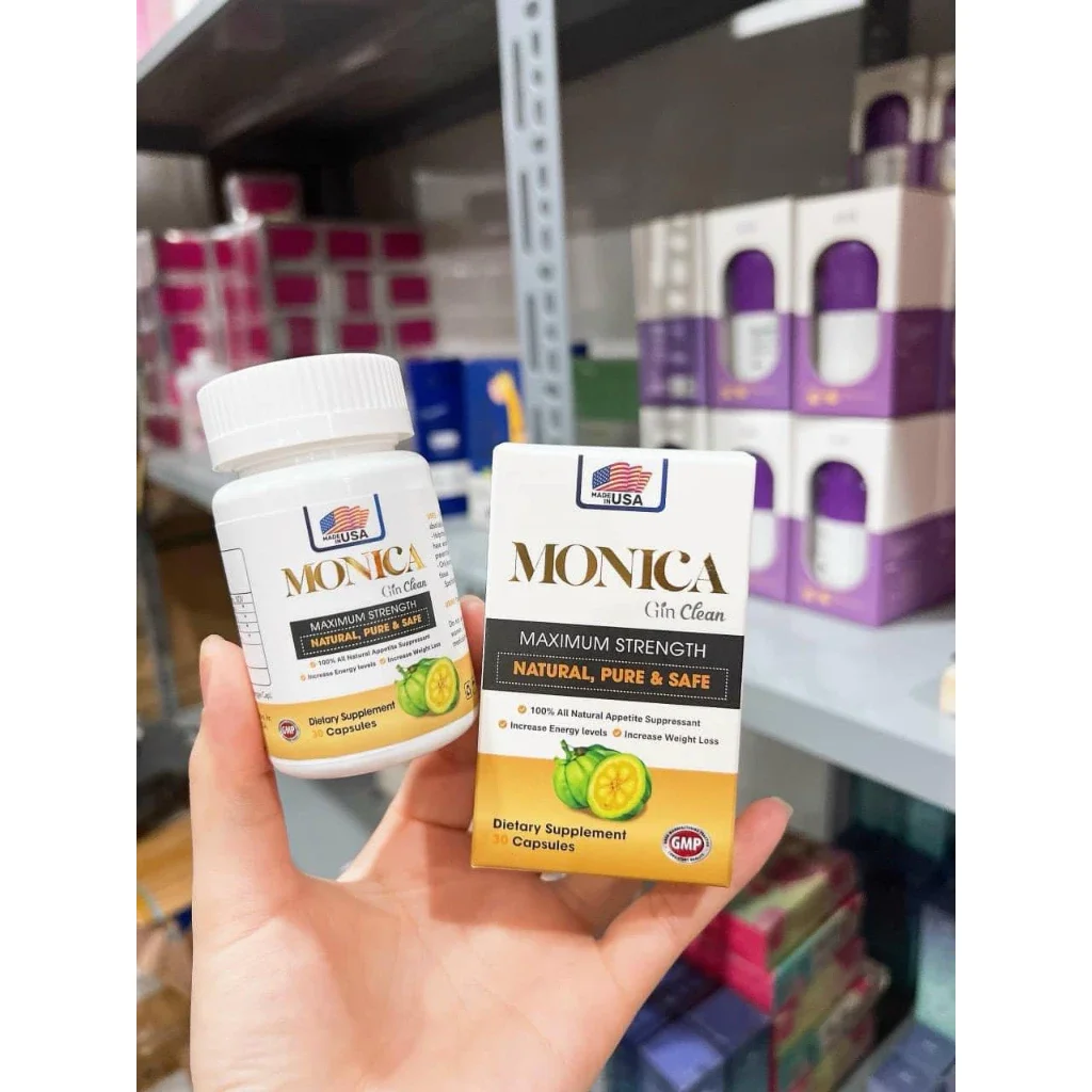 Viên Uống Giảm Cân Đốt Mỡ Monica Gin Clean Maximum Strength Mẫu Mới