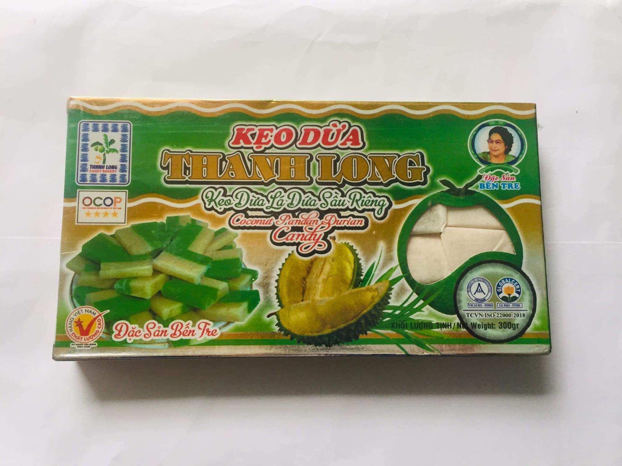 Kẹo dừa bến tre lá dứa sầu riêng thơm ngon khó cưỡng