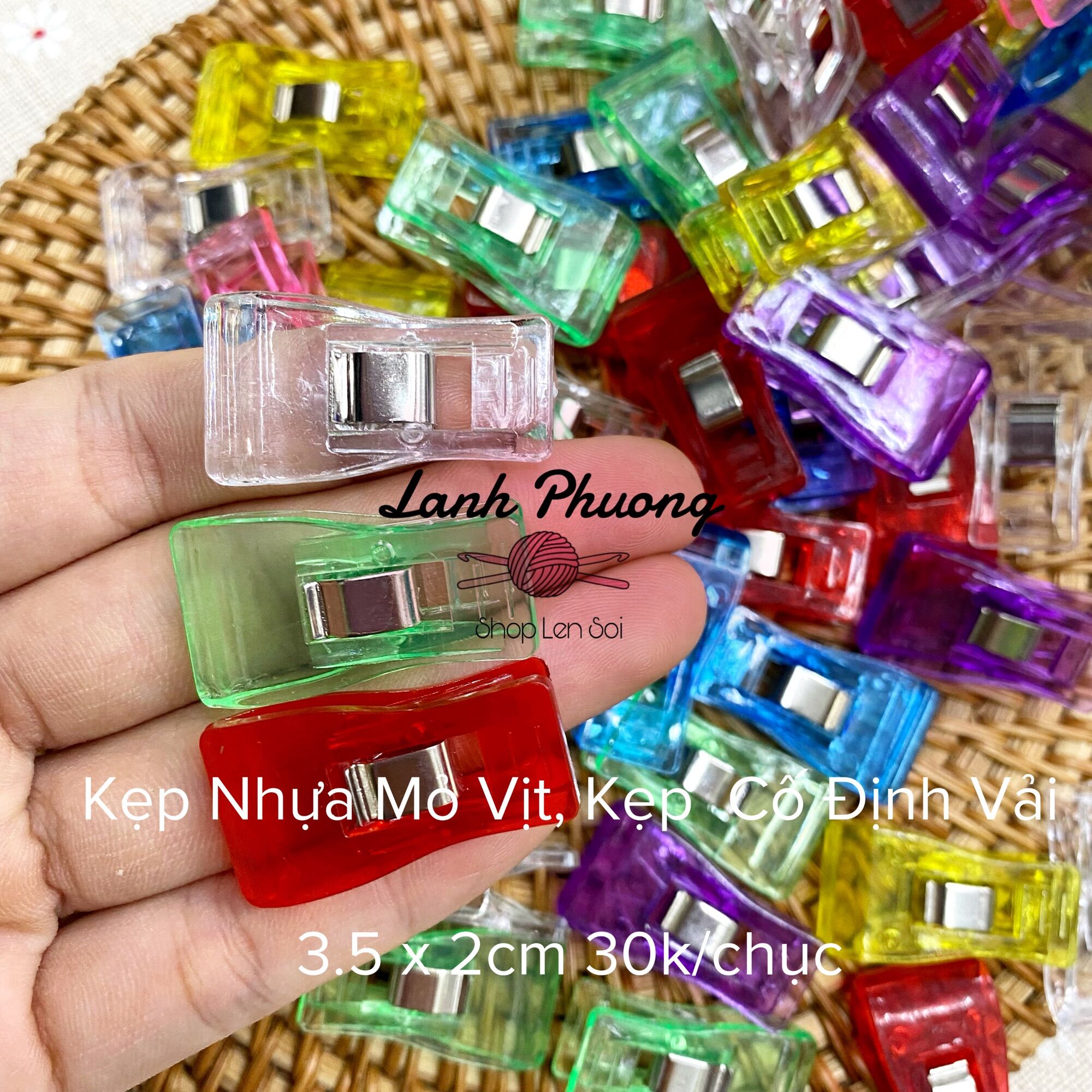 Kẹp Nhựa Mỏ Vịt, Kẹp  Cố Định Vải (set 10 cái mix nhiều màu)
