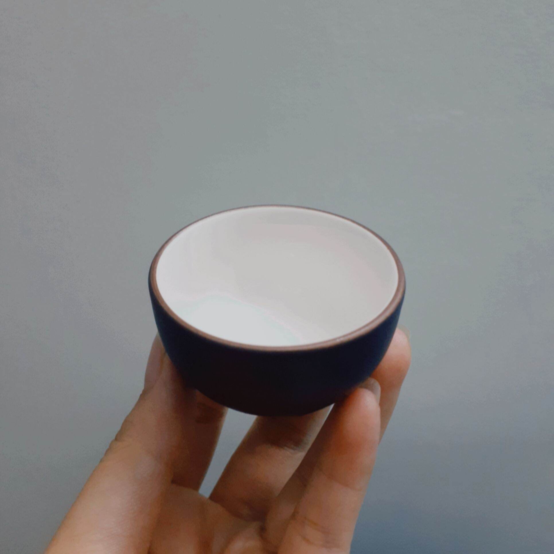 Bộ 6 chén( ly ) tử sa Bát Tràng- màu đen