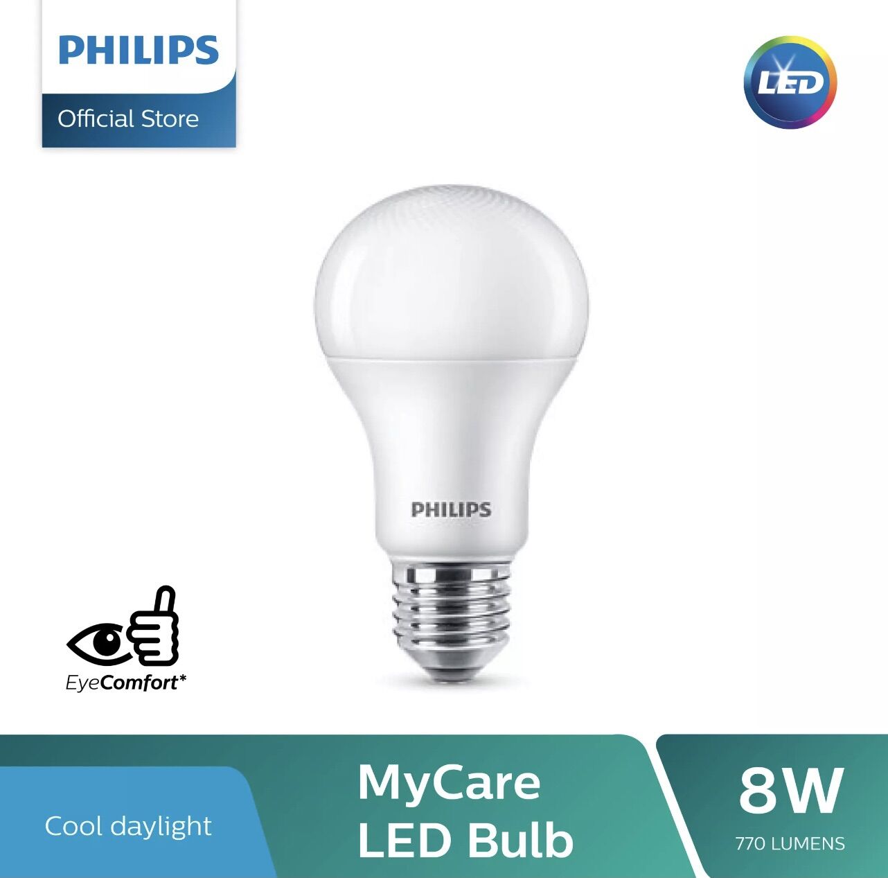 Led bulb mycare 8w philips. led bulb tròn 8w philips. bóng led 8w philips.