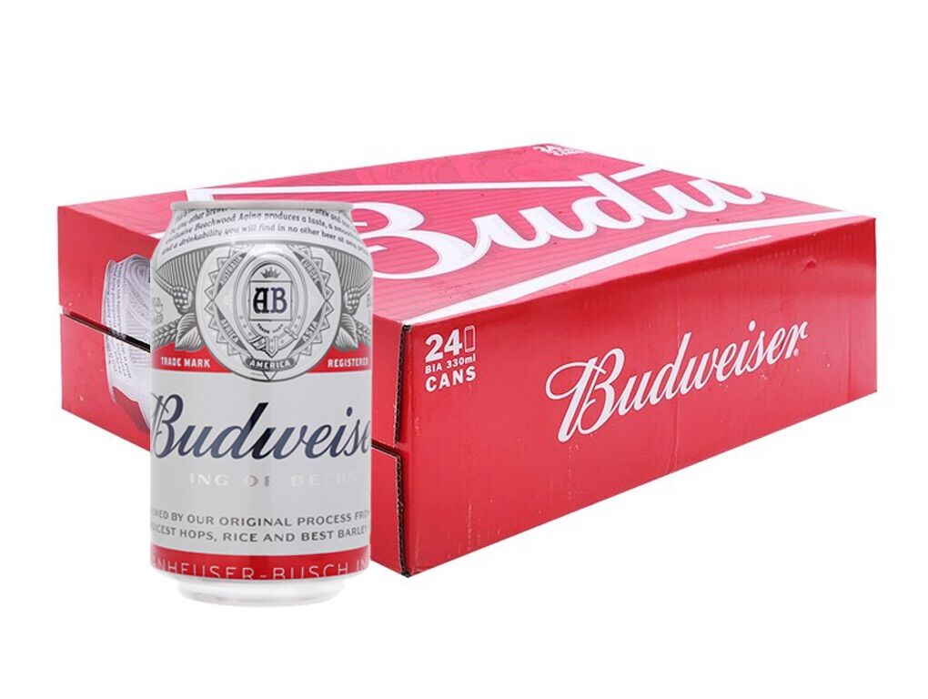 Bia budweiser – thùng 24 lon 330ml