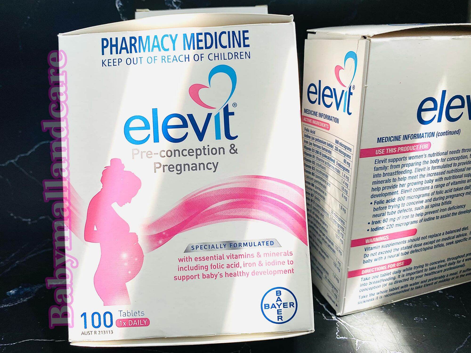 Mẫu Mới Elevit bầu Úc 100 viên