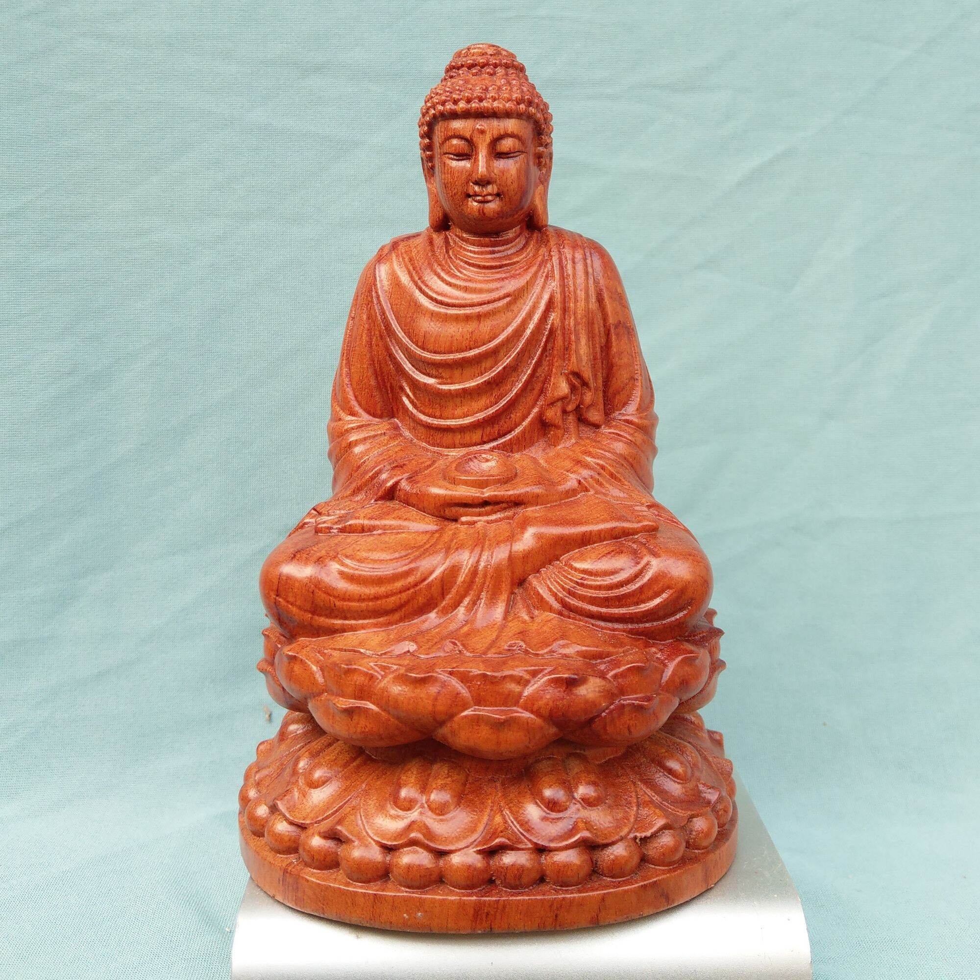 Tượng phật thích ca - gỗ hương - cao 15cm