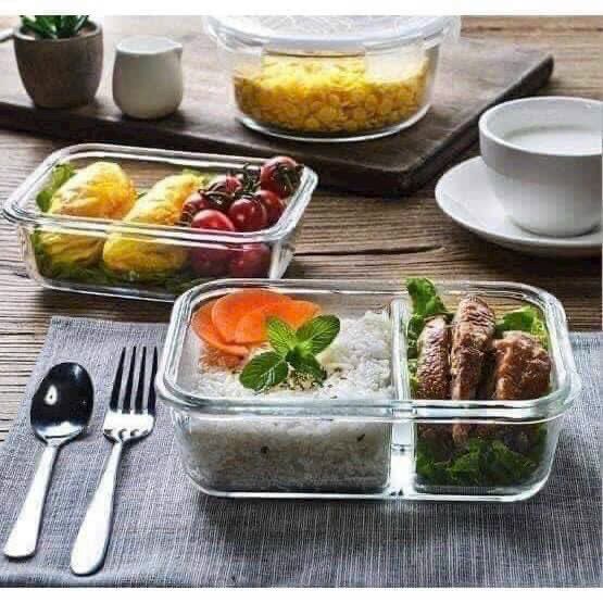 THỐ THUỶ TINH 2 NGĂN 1000ml