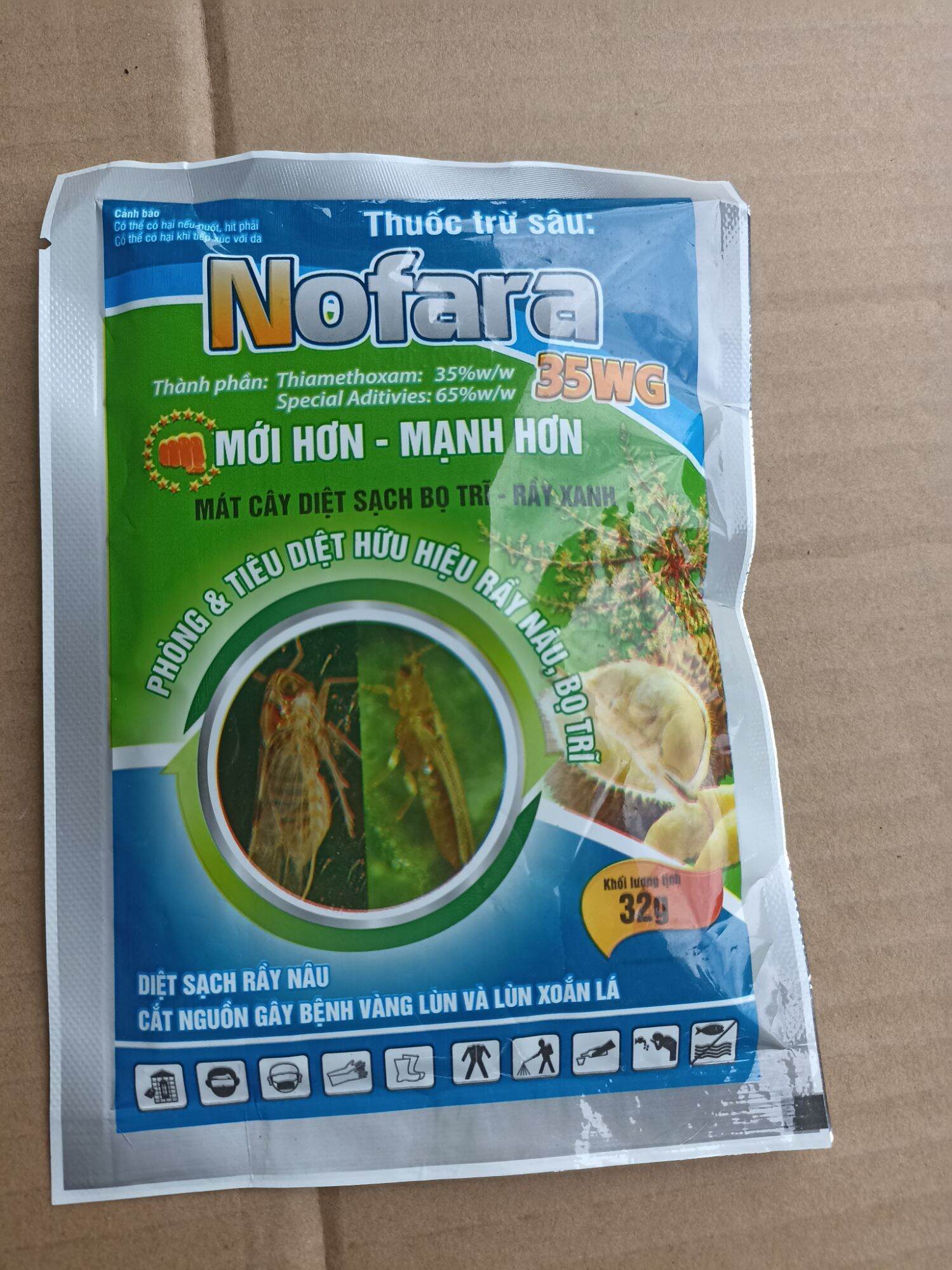 [VUA BỌ TRĨ - RẦY] NOFARA 35 WG thuốc trừ sâu bọ trĩ rầy nâu nhện đỏ nhện gié rệp sáp bọ nhảy sâu tơ... gói 12gr và  32gr tiêu đời chích hút