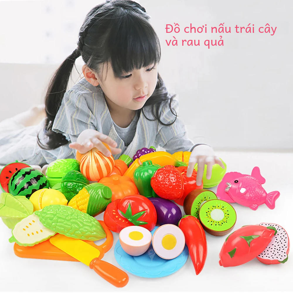 Bán Vai Trò Chơi Giáo Dục Quà Tặng Đồ Chơi Cho Bé Giả Vờ Chơi Ăn Hoa Quả Rau Củ Quả Nhà Bếp Playset Cho Trẻ Em Quà Tặng chơi Lắp Ráp