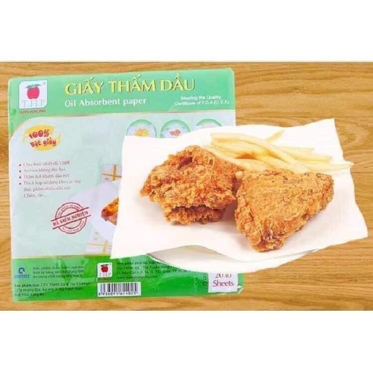 (Sỉ = lẻ) Giấy thấm dầu THP 24cm x 25cm (20 tờ)