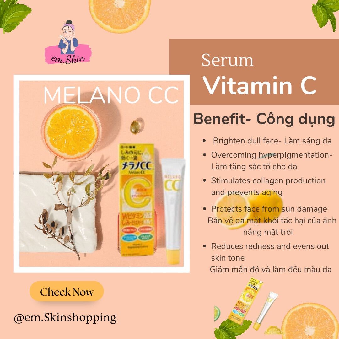 Tinh chất dưỡng trắng da chống thâm nám Melano CC Whitening Essence 20ml