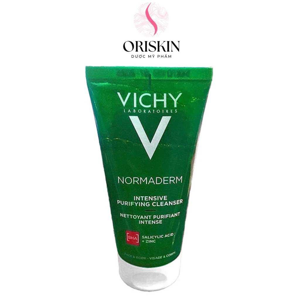 Vichy Sữa Rửa Mặt Dạng Gel Giúp Làm Sạch Sâu, Giảm Bã Nhờn Trên Da Normaderm Phytosolution Intensive Purifying Gel 50ml