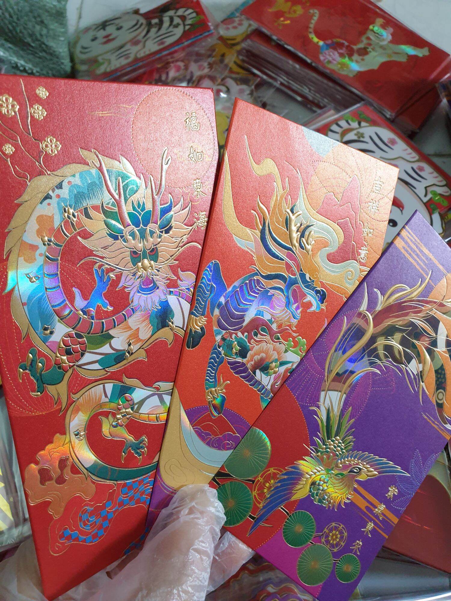 Bao lì xì 2022 long lân phụng độc lạ siêu đẹp