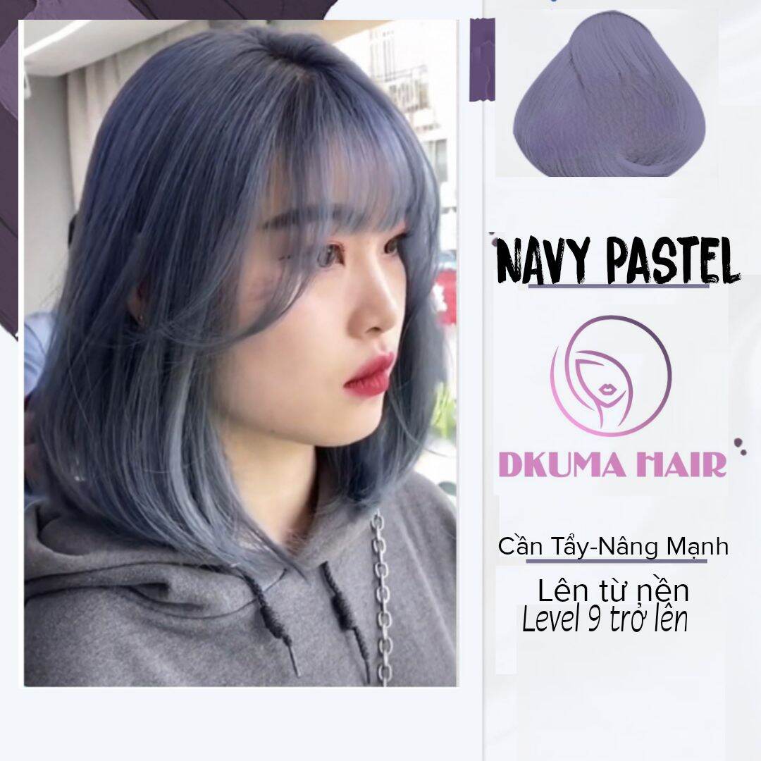 Màu nhuộm navy pastel dkumahair