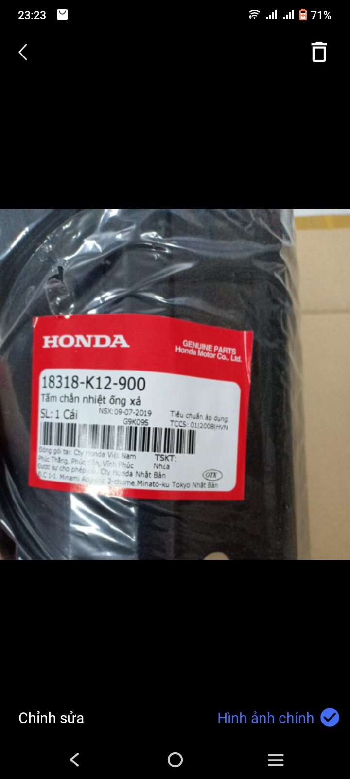 A Ốp pô LEAD 125 2013-2016 zin