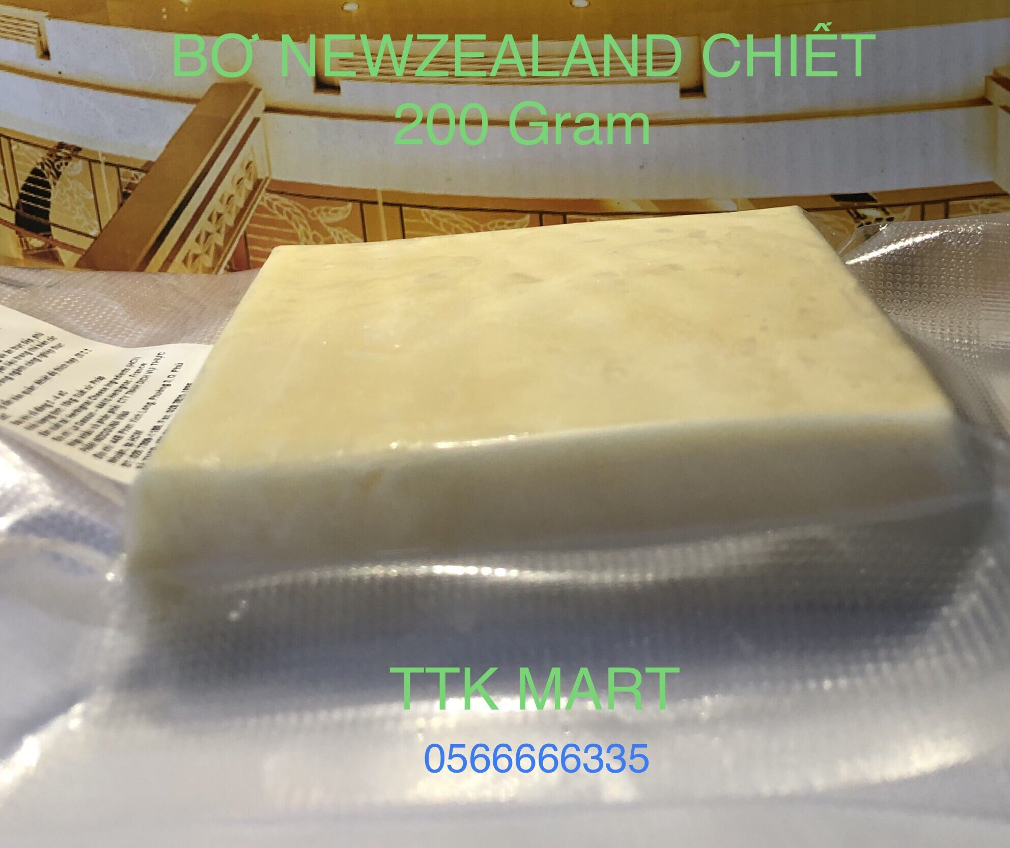 Bơ Lạt Newzealand Chiết 200gram Hút Chân Không