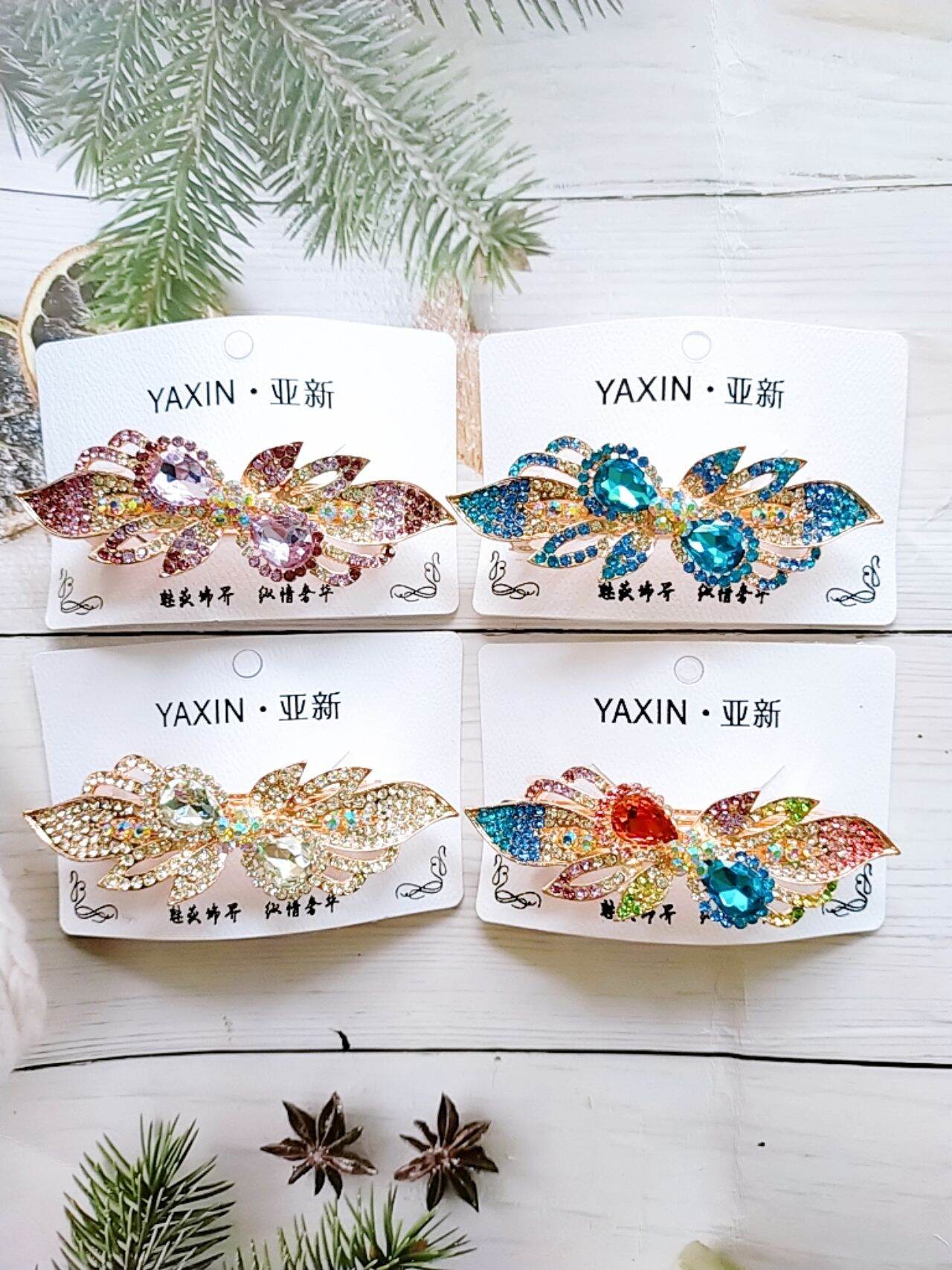 Kẹp tóc phía sau đính đá lấp lánh M002(kẹp 8 phân)