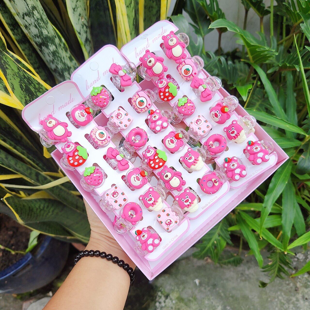 Vĩ 5 KẸP TÓC CÀNG GẤU DÂU LOT SO DỄ THƯƠNG