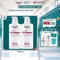Bộ đôi Sữa Rửa Mặt Cho Da Nhạy Cảm Eucerin PH5 Facial Cleanser 400ml