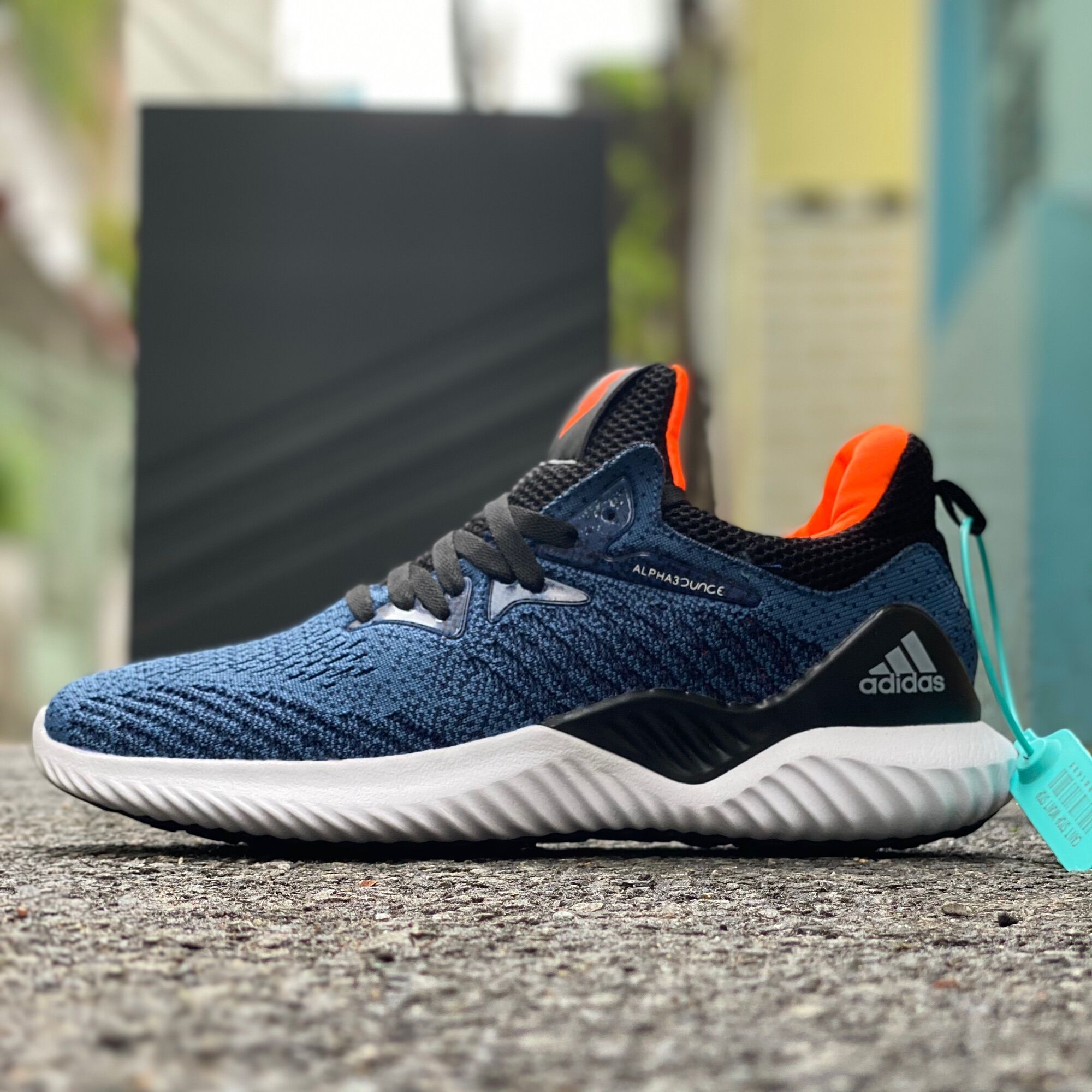 Giày alphabounce xanh dương nam giày thể thao alphabounce xanh nam