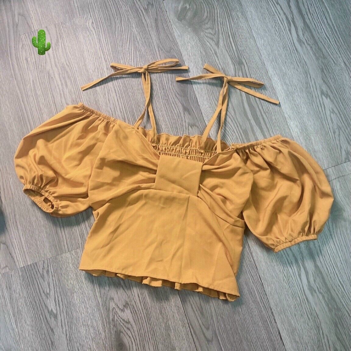 [HCM] ÁO KIỂU ÁO CROPTOP CỘT NƠ VAI FROM DƯỚI 50KG