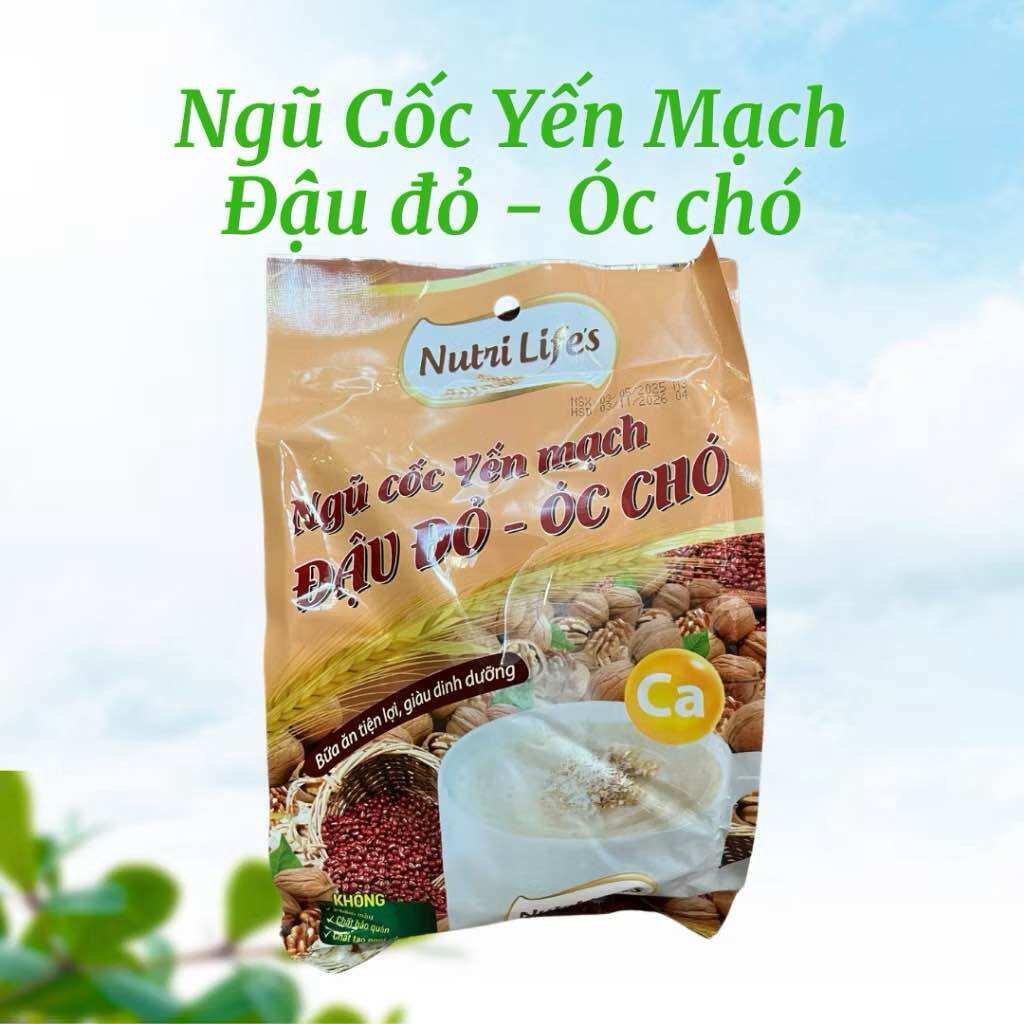 Ngũ Cốc Yến Mạch Đậu Đỏ và Óc Chó Giàu Dinh Dưỡng Tiện Lợi Túi 400gr/16 gói nhỏ