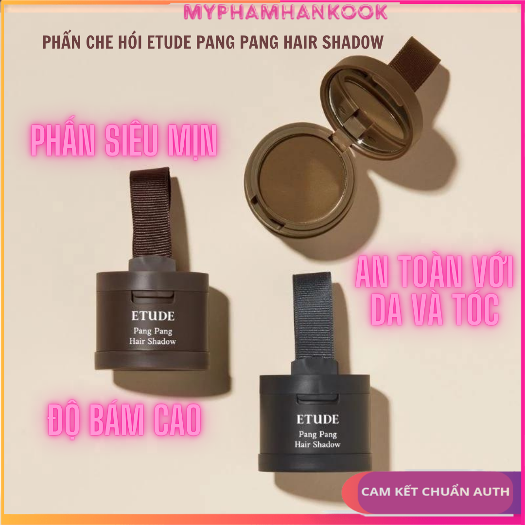   cam kết chuẩn Auth  Phấn che khuyết điểm tóc Etude Pang Pang Hair Shadow Phấn Chấm Hói Phấn Phủ Chân Tóc Phấn Dặm chân tóc dặm hói làm dày tóc che tóc thưa che Trán hói che đường rảnh tóc 