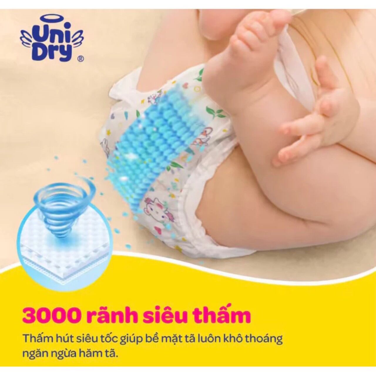 [Đủ Size] Tã Quần Unidry Siêu Khô ThoángM76/L68/XL60/XXL54