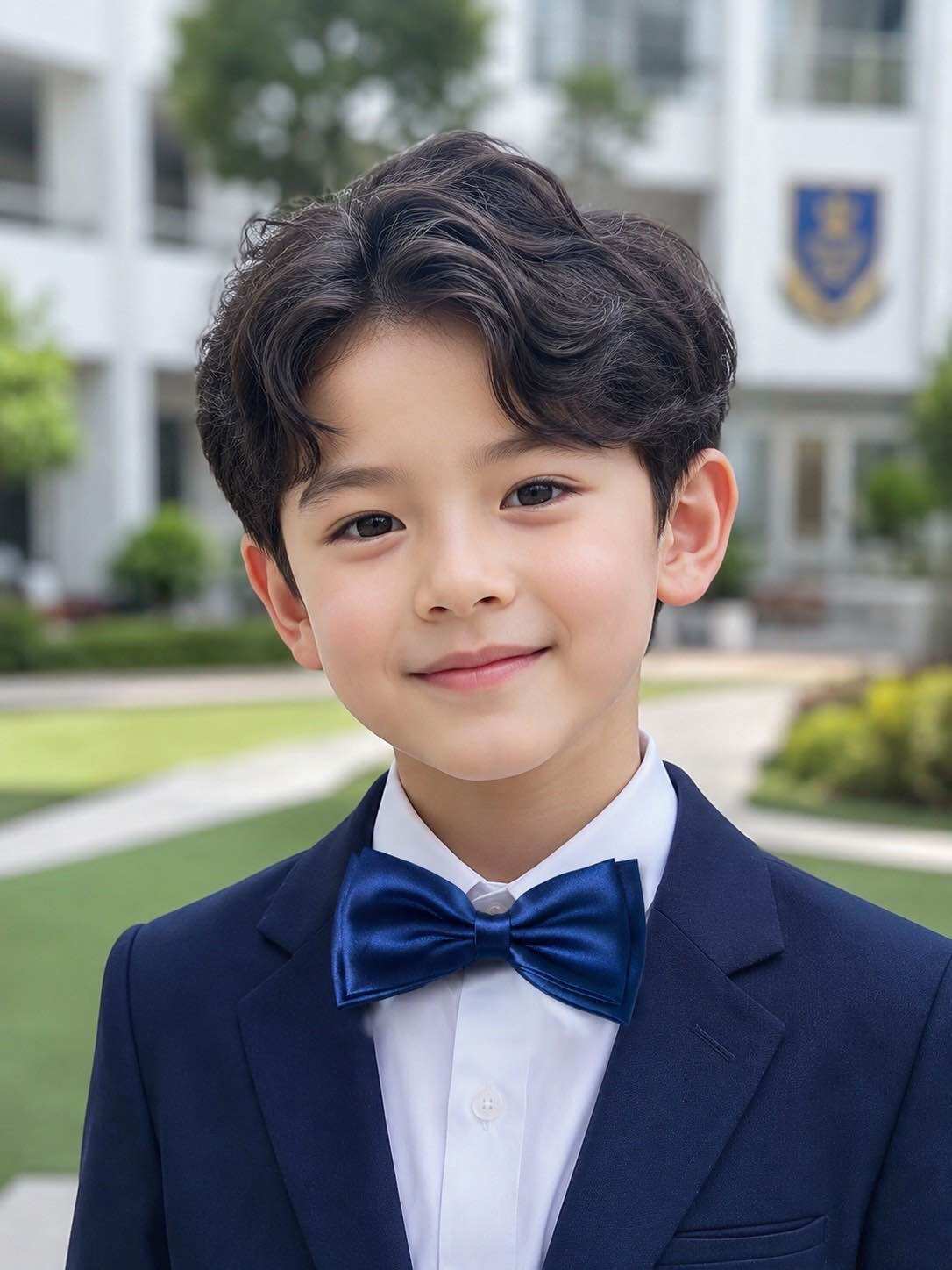 Nơ đeo cổ cho bé trai, nơ cài áo sơ mi bộ ghi lê, bưng quả bê tráp 3 màu vải phi bóng form cứng cực sang xịn mịn