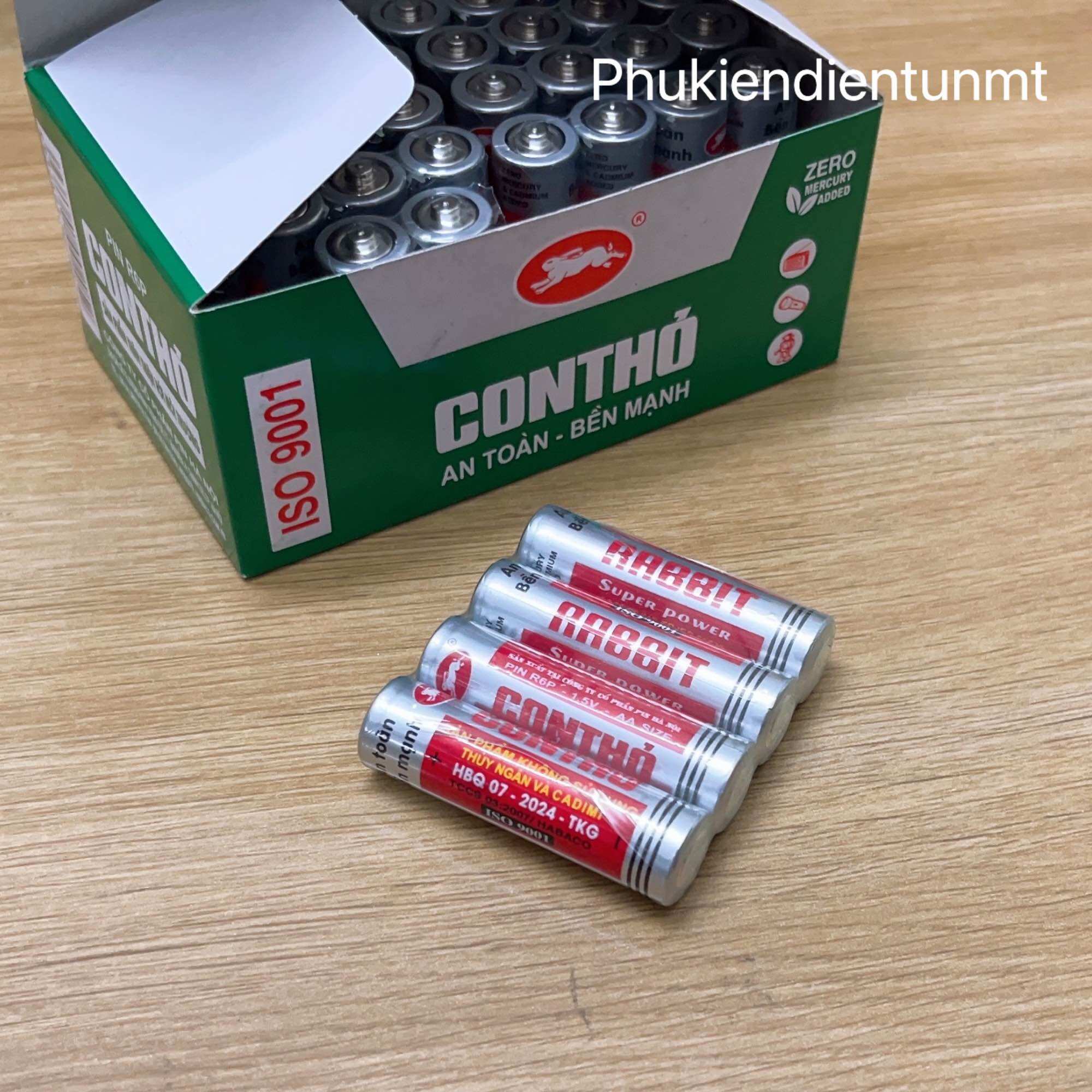 Hộp 40 viên pin con thỏ aa