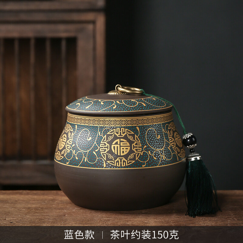 Bình trà tử sa sản phẩm tinh xảo jiangneng thủ công bình gốm lọ có nắp kín bình đựng trà cỡ vừa thông dụng cao cấp đóng gói lá trà