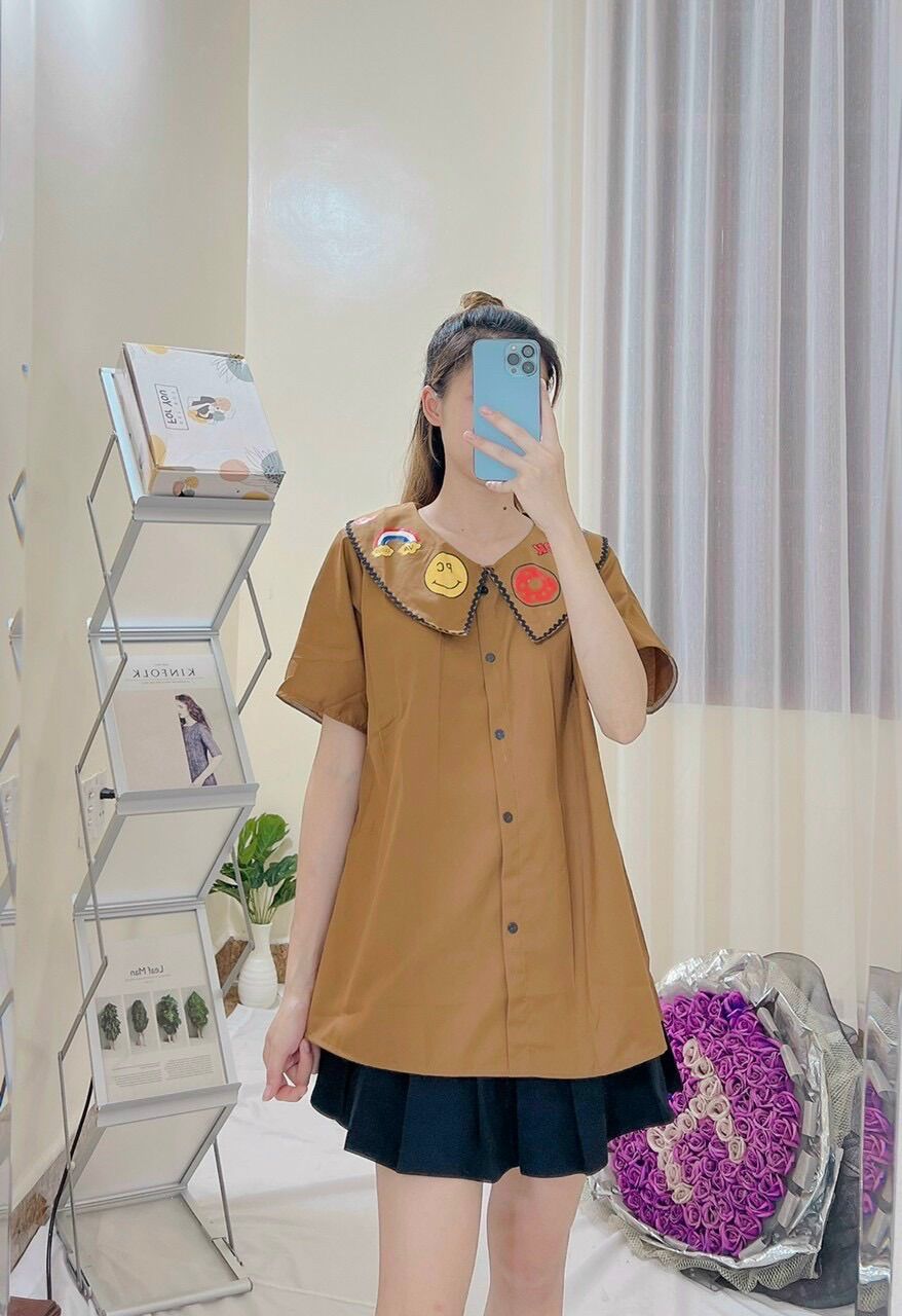 Áo bầu baby doll công sở siêu xinh