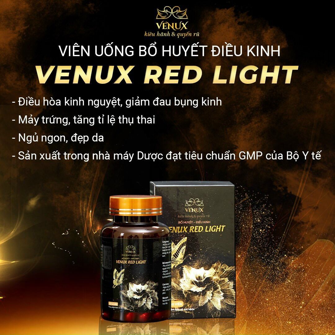 Viên Uống Điều Hòa Kinh Giảm Đau Bụng Kinh Venux Red Light