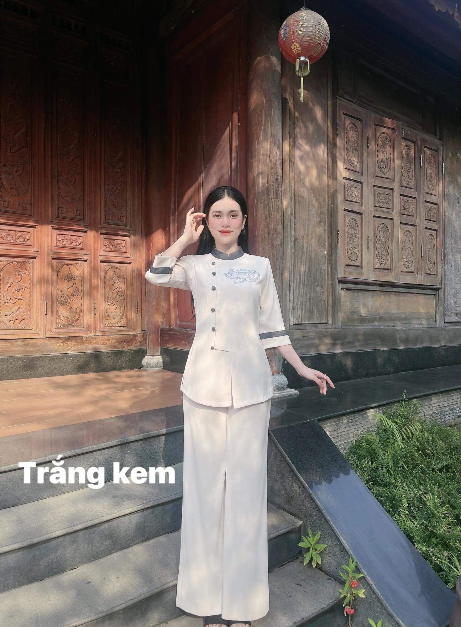 Đồ Lam đi chùa _ Mẫu mới nhà em ạ ( Chất cotton lụa hàn quốc cao cấp )