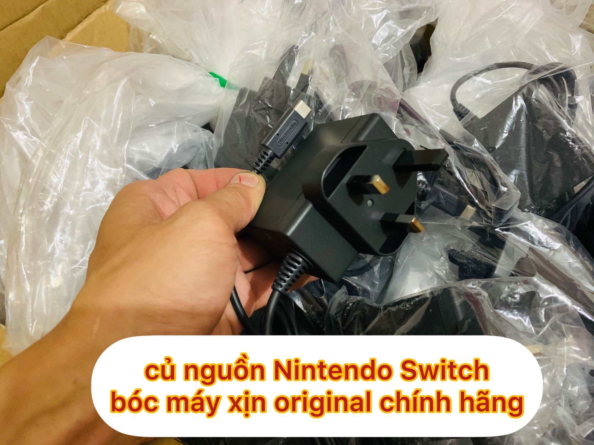 Củ nguồn zin Nintendo Switch Oled v1 v2 lite hàng bóc máy loại 3 chân tặng