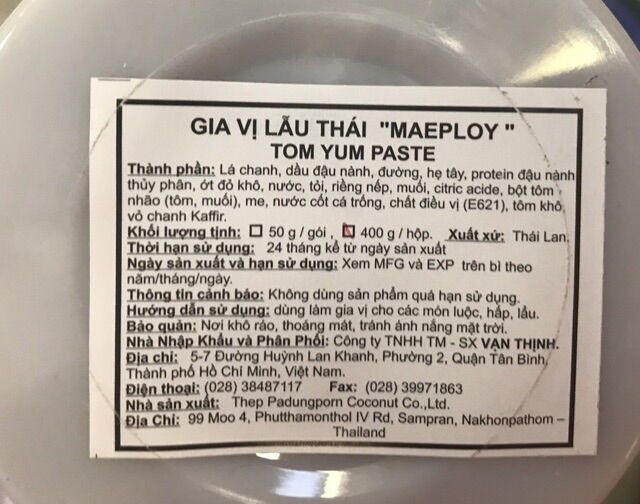 [Date T8/2027] MAE PLOY Gia Vị Lẩu Thái Hộp 400gr Tom Yum Paste