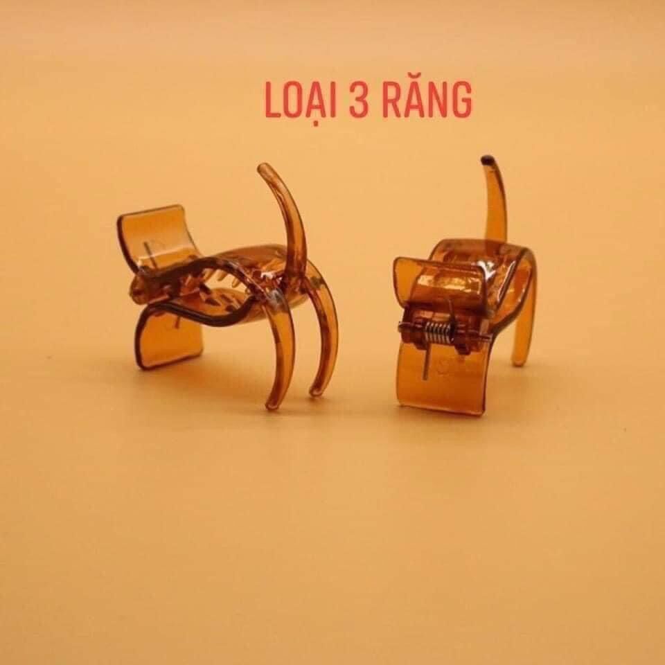 Vỉ 12 chiếc Kẹp càng cua 3 răng và 5 răng búi tóc