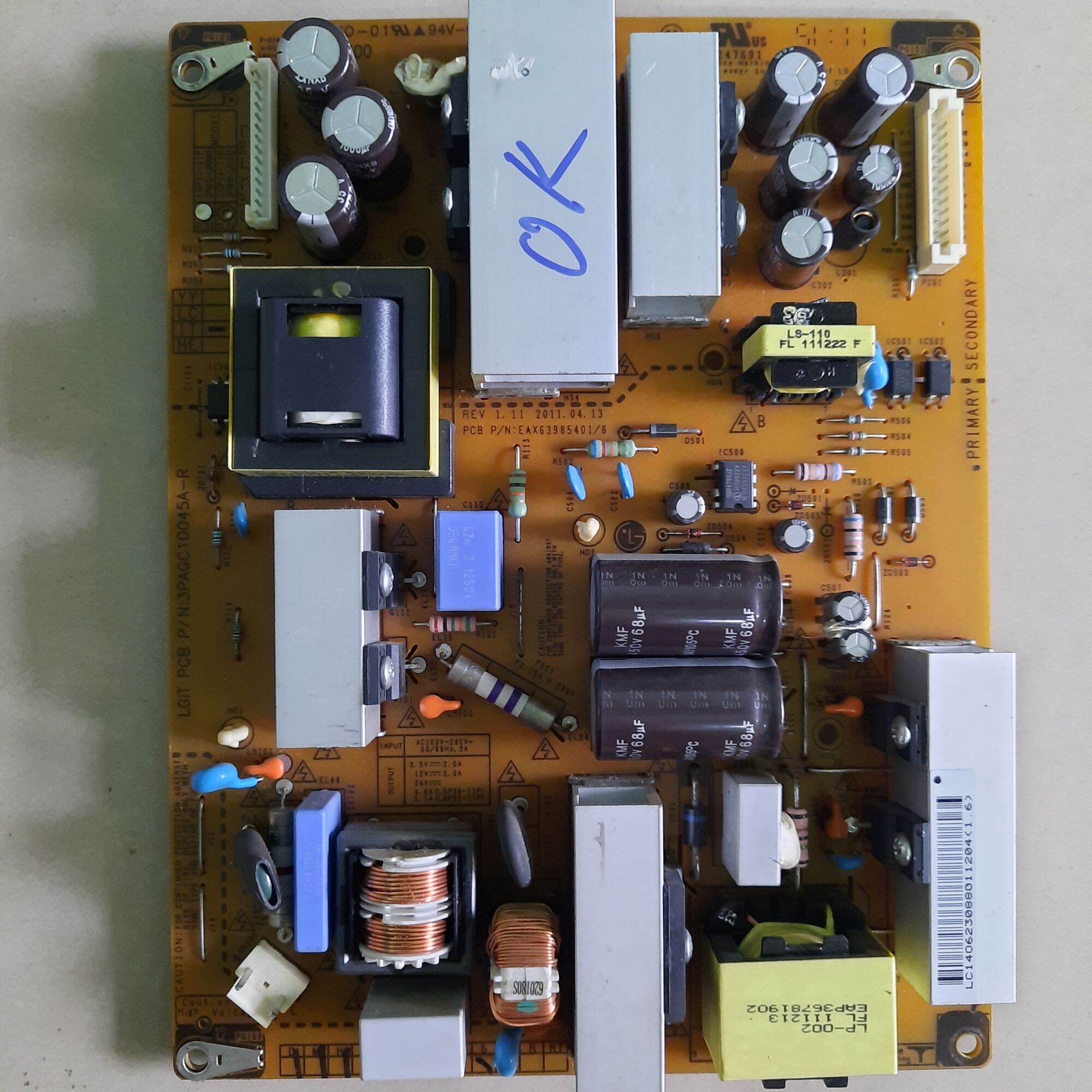 bo mạch nguồn tivi LG 32LK310