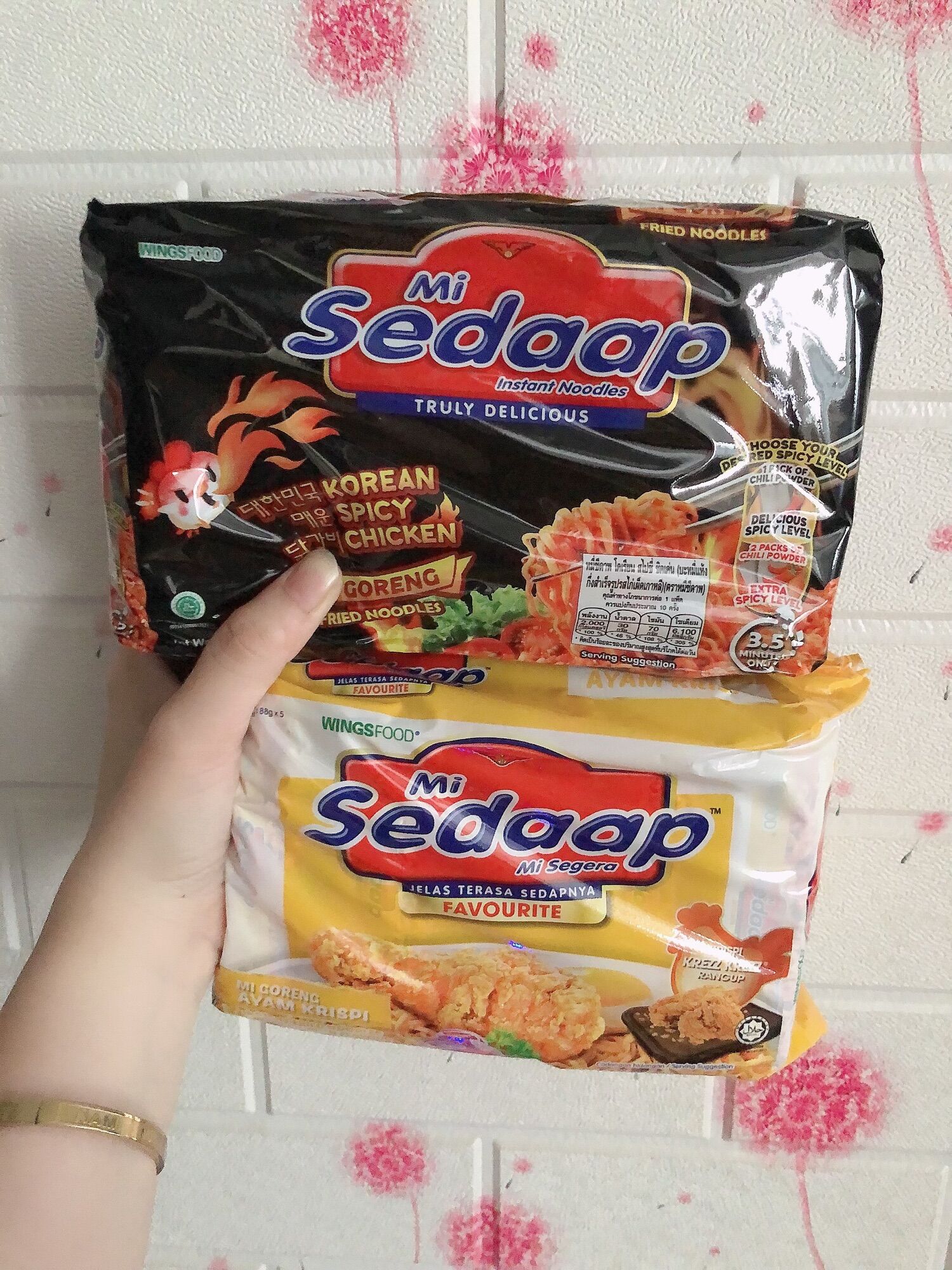 Mì trộn sedaap indo siêu cay vị gà (combo 5gói)