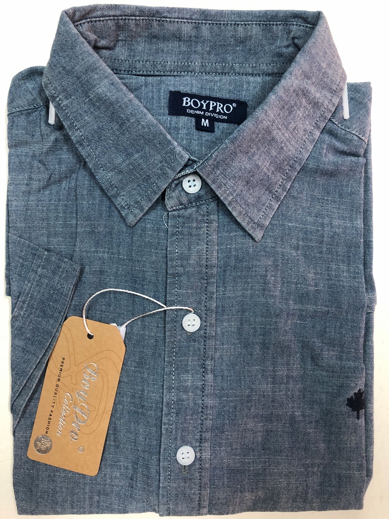 Áo Sơ Mi Tay Ngắn Cotton Jeans Màu Xanh FO012 [GIẢM 10% GIÁ TRỊ ĐƠN HÀNG KHI MUA 250K] thumbnail