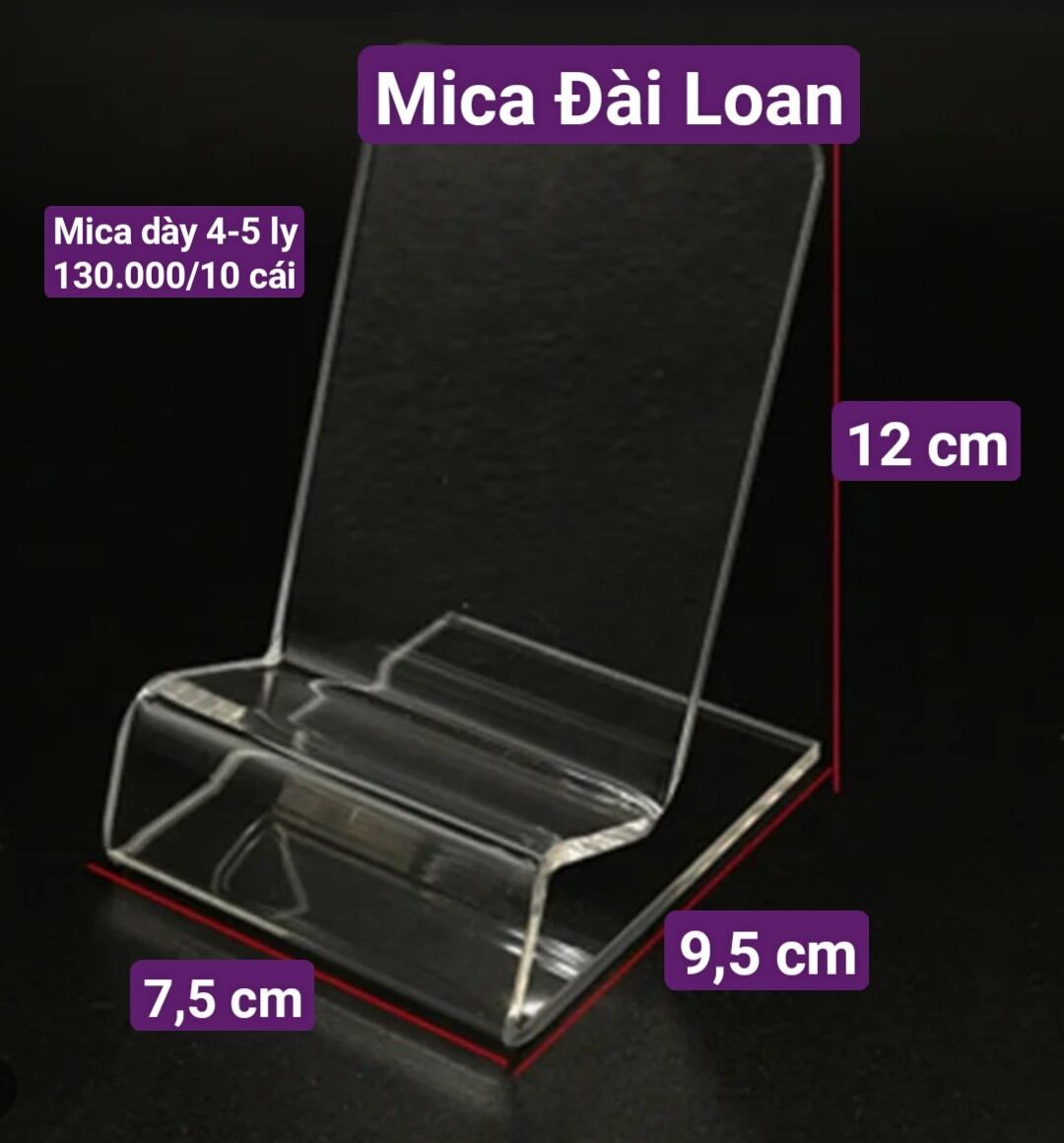 Com bo 10 kệ mica trung bày điện thoại ,mica dày 3..4-5 ly