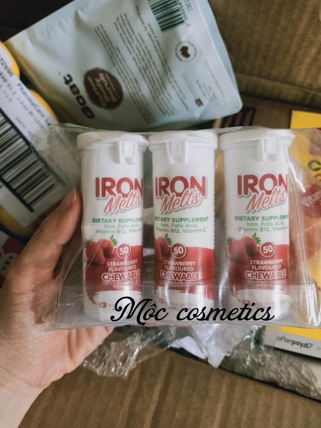 Sắt ngâm iron úc - iron melt chewable