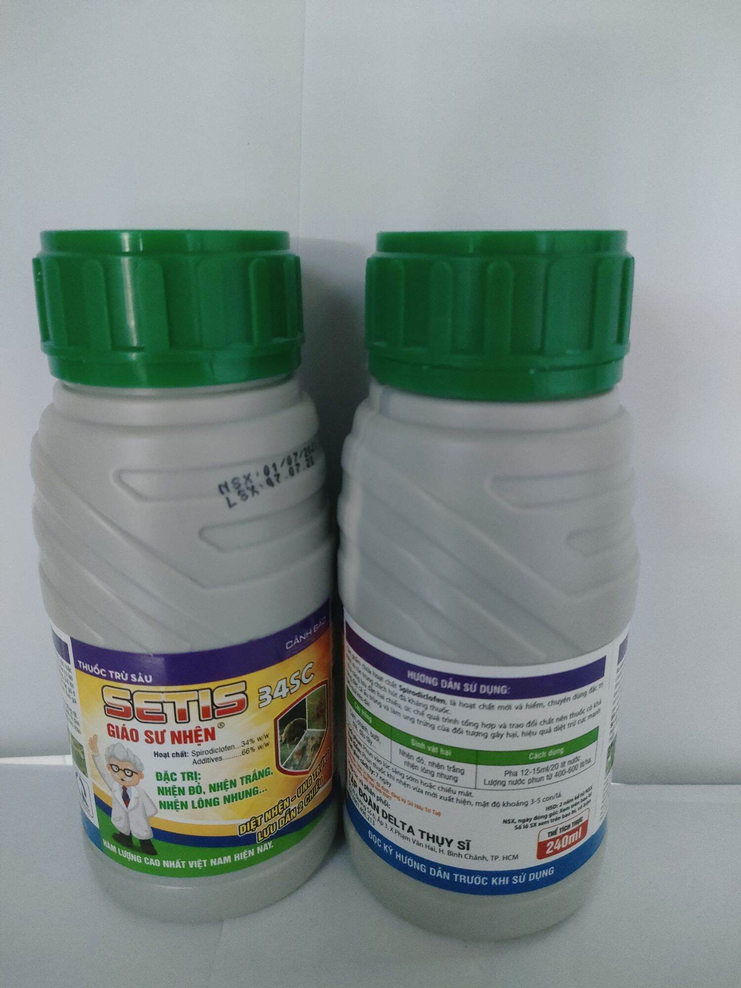 Thuốc trừ sâu setis 34sc chai 240ml giáo sư nhện. chuyên đặc trị các loại nhện: nhện đỏ, nhện trắng, nhện lông nhung, ung trứng, lưu dẫn hai chiều