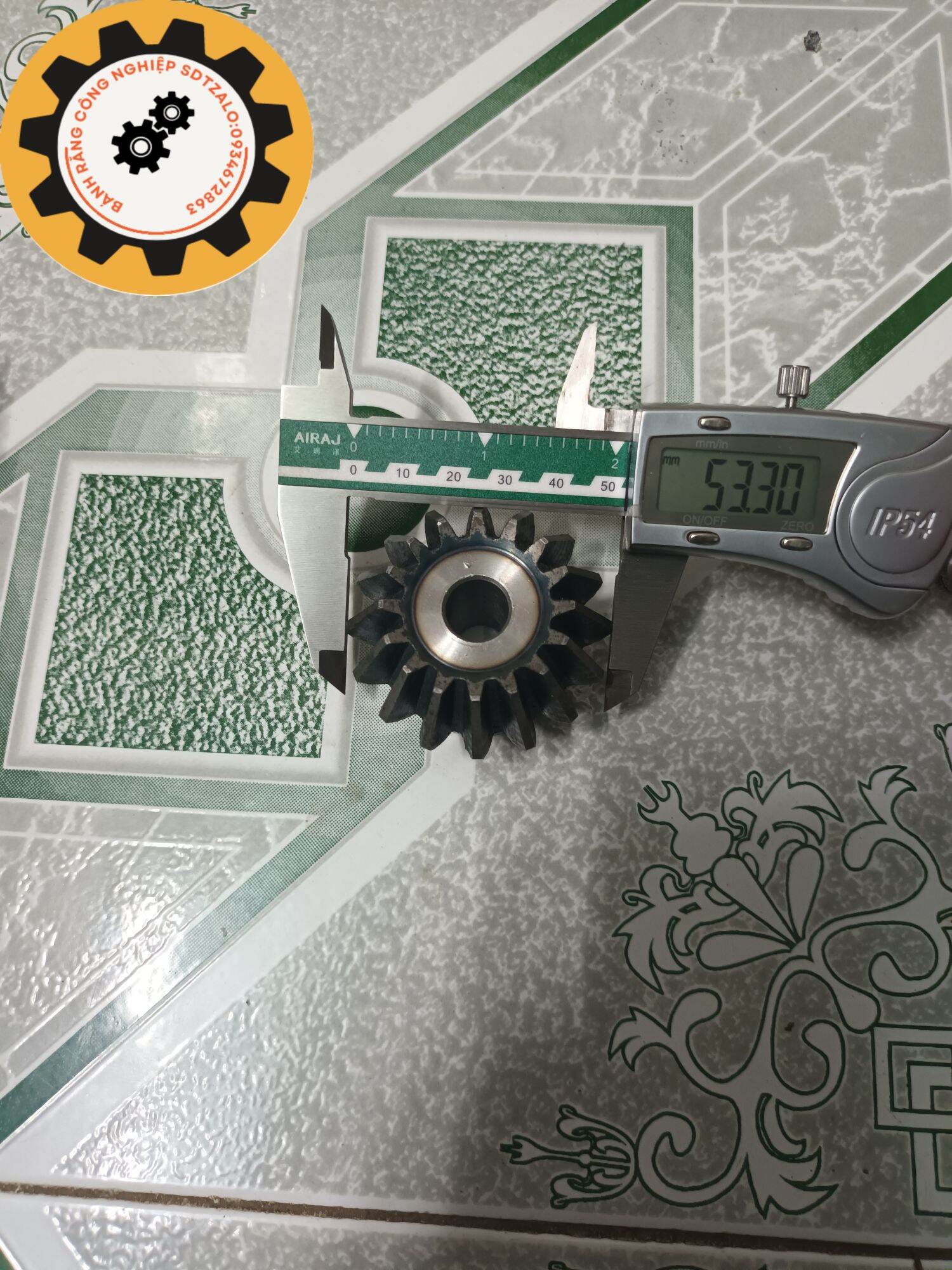 Bộ bánh răng côn thẳng Z16/32 M3 tỉ lệ 1:2 (1 Bộ gồm 2 bánh răng côn)